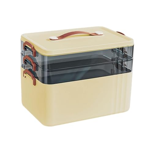 Oshhni Aufbewahrungsbox, Erste-Hilfe-Koffer, staubdicht, multifunktional, große Kapazität, Organizer für Versorgung mit Griff für, 3 Schichten von Oshhni