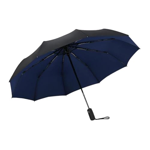 Oshhni Automatischer Taschenschirm, Regenschirm für Campingausflüge, Reisen, Sommer, Strand, Blau von Oshhni