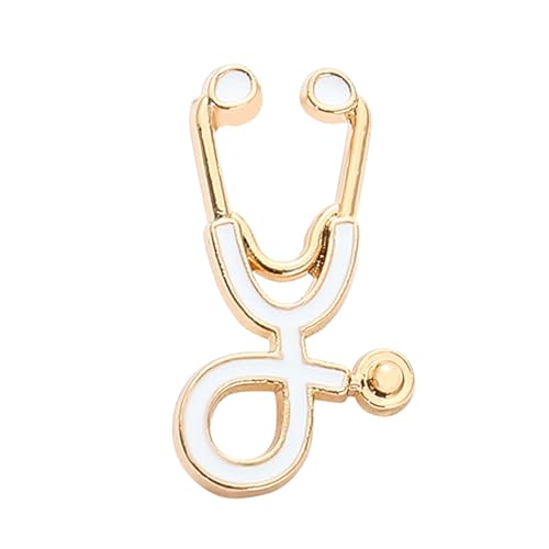 Oshhni Brosche, Anstecknadel, Brosche, Anstecknadel, Krankenschwester, Geschenk für Frauen, elegante Strass-Modenadel, Ansteckbrosche für Kleidung, Arzt, Goldweiß von Oshhni