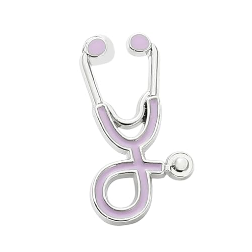 Oshhni Brosche, Anstecknadel, Brosche, Anstecknadel, Krankenschwester, Geschenk für Frauen, elegante Strass-Modenadel, Ansteckbrosche für Kleidung, Arzt, Silber, hellviolett von Oshhni