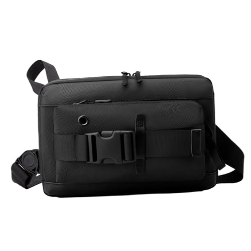 Oshhni Brusttasche für Herren, Gürteltasche, Utility-Tasche, wasserdicht, Trendige Schultertasche, Umhängetasche für Laufen, Fitnessstudio, Reisen, Schwarz von Oshhni