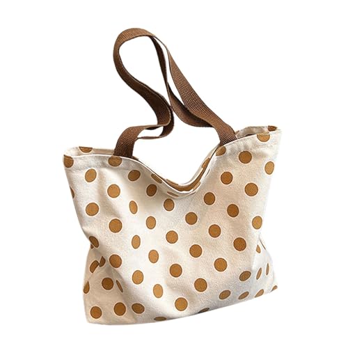 Oshhni Canvas-Einkaufstasche für Damen, praktische, modische Damentasche für Dating, Shopping, Geschenk, Straße, Kaffee-tupfen von Oshhni