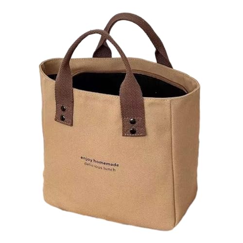 Oshhni Damen-Tragetasche aus Segeltuch, Handtasche, stabile Innentasche mit Reißverschluss, Tragegriff oben, Einkaufstasche, Geldbörse für Wochenenden, den, khaki von Oshhni