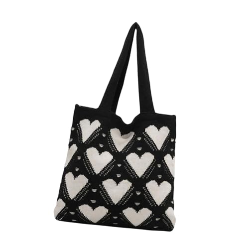 Oshhni Damen Umhängetasche Einkaufstasche Tragetasche für Freizeit Arbeit Geburtstag Pendeln, Schwarz von Oshhni