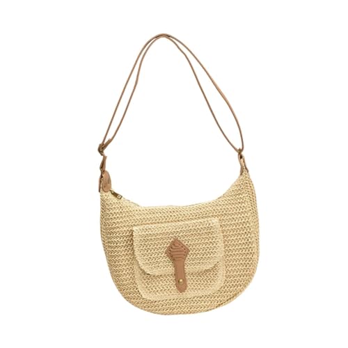 Oshhni Damen Umhängetasche Satchel Eleganter Strand mit Handtasche zum Geburtstag Frühling tragen, Beige von Oshhni