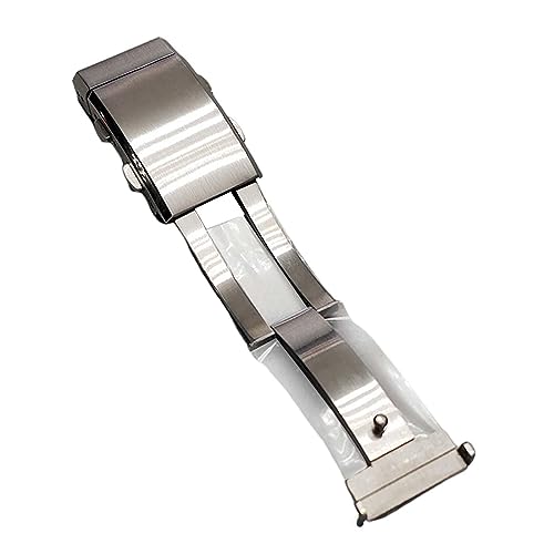 Edelstahl-Uhrenschnalle mit massiver Schnalle, Faltschließe, Taucher-Schnallen, Ersatz-Uhrenarmbänder, Faltschließe, Uhrenarmbänder, Schnalle , 18MM von Oshhni