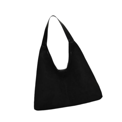 Oshhni Einkaufstasche Aus Wildleder für Frauen für Geschäftsreisen, Schwarz von Oshhni