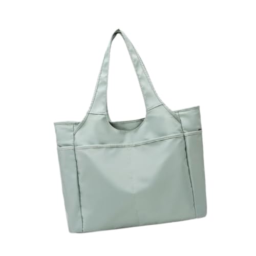 Oshhni Einkaufstasche Sport Sporttasche groß mit Reißverschluss mit Fächern für Frauen Reisentasche für Sommerpendelfitnesseinkäufe, GrÜn von Oshhni