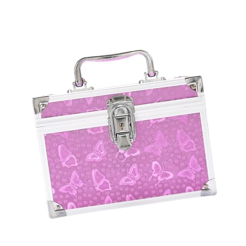 Oshhni Etui für Manikürebedarf, extragroß, doppellagig, mit Fächern, SPA- und Massage-Werkzeugkasten, wasserdicht, für Damen, Elektriker, Handwerker, Rosa von Oshhni