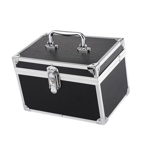 Oshhni Etui für Manikürebedarf, extragroß, doppellagig, mit Fächern, SPA- und Massage-Werkzeugkasten, wasserdicht, für Damen, Elektriker, Handwerker, Schwarz von Oshhni