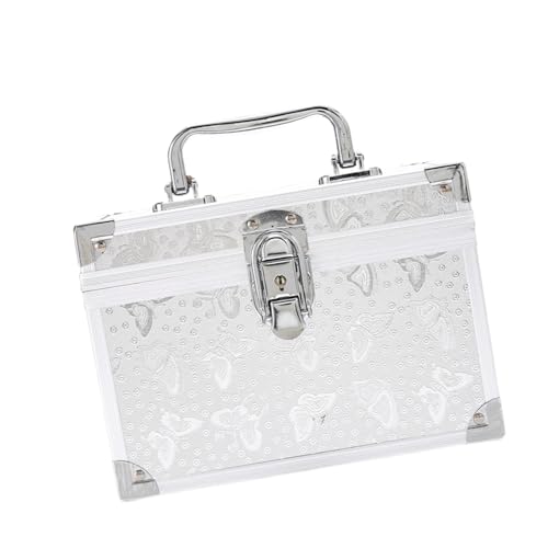 Oshhni Etui für Manikürebedarf, extragroß, doppellagig, mit Fächern, SPA- und Massage-Werkzeugkasten, wasserdicht, für Damen, Elektriker, Handwerker, Silber von Oshhni