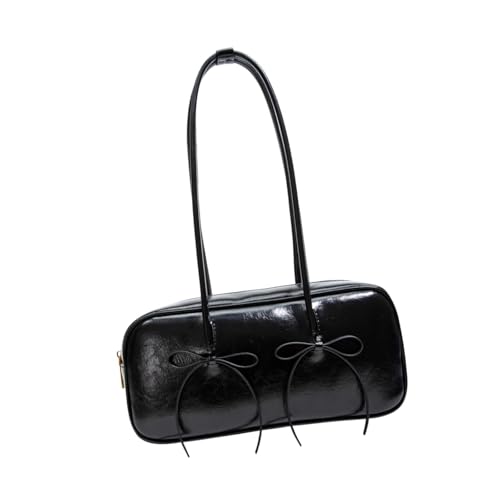 Oshhni Frauen PU Umhängetasche Casual Hobo Tasche für die Arbeit im Freien Urlaubsfeier im Freien, Schwarz von Oshhni