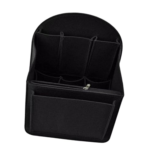 Oshhni Geldbeutel Organizer Einsatz Innenbeutel Aufbewahrung Beutel Abnehmbarer Behälterteiler Organizer Bag Liner Filzbeutel Organizer für Tasche, Schwarz von Oshhni