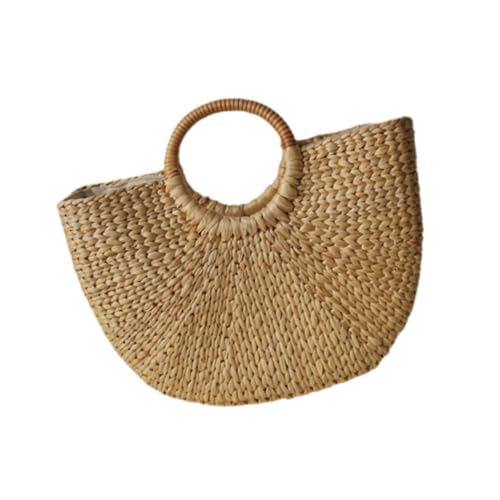 Oshhni Gewebte Strandhandtasche, Reisetasche, modische Handarbeit mit Henkeltasche, L von Oshhni