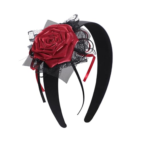 Oshhni Halloween Kopfschmuck Künstliche Rose Kopfbedeckung für Karneval Cosplay Kostüm, Style B Headband von Oshhni