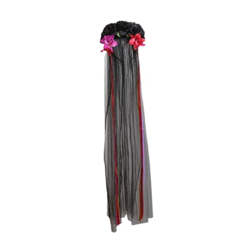 Oshhni Halloween Rose Stirnband Cosplay Frauen Braut Kopfschmuck für Kostüm Karneval, Schwarz Oshhni Halloween Rose Stirnband Cosplay Frauen Braut Kopfschmuck für Kostüm Karneval, Schwarz von Oshhni