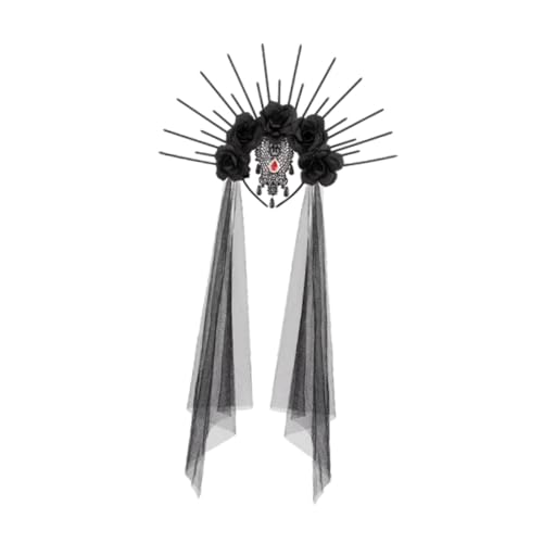 Oshhni Halloween-Stirnband, Gothic-Kopfschmuck für Frauen, Brautparty, Gastgeschenke, Urlaubsdeko Oshhni Halloween-Stirnband, Gothic-Kopfschmuck für Frauen, Brautparty, Gastgeschenke, Urlaubsdeko von Oshhni