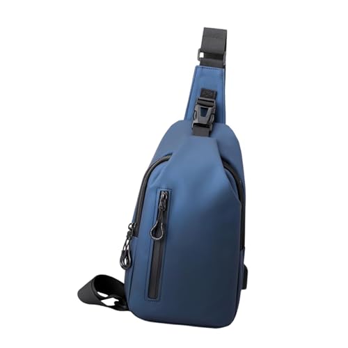 Oshhni Herren Brusttasche Nylon Geldbörse Umhängetasche für Workout Trekking Outdoor Radfahren, Dunkelblau von Oshhni