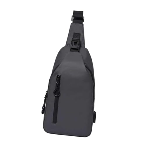 Oshhni Herren Brusttasche Nylon Geldbörse Umhängetasche für Workout Trekking Outdoor Radfahren, GRAU Oshhni Herren Brusttasche Nylon Geldbörse Umhängetasche für Workout Trekking Outdoor Radfahren, GRAU von Oshhni