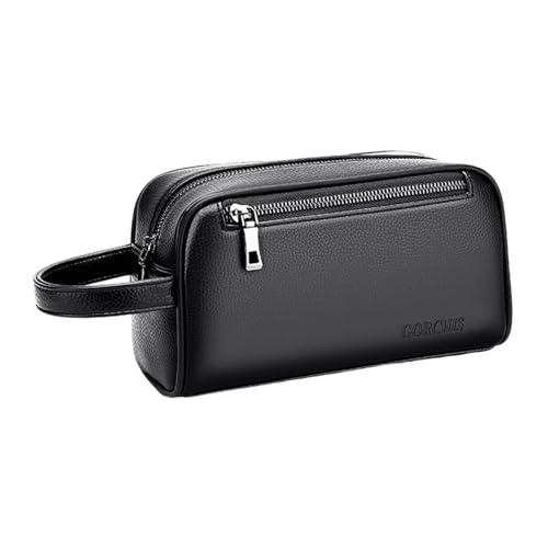 Oshhni Herren Handtasche Geldbörse Große Kapazität mit Handgelenk Riemen Organizer Herren Clutch, Schwarz von Oshhni