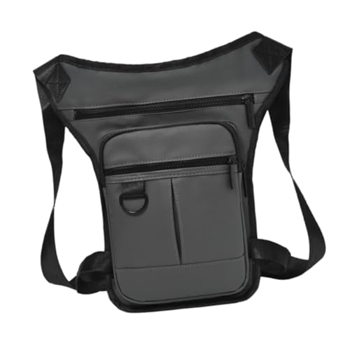 Oshhni Herren Hüfttasche Umhängetasche Beintasche Oberschenkeltasche Hüfttasche für Camping Sport Radfahren, Grau von Oshhni