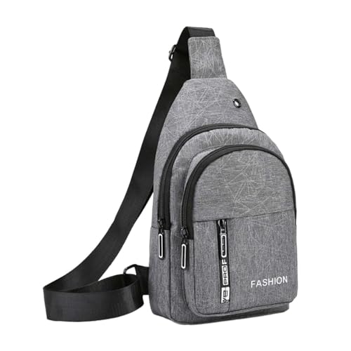 Oshhni Herren Umhängetasche Rucksack Große Kapazität Lässige tragbare Schultertasche Brusttasche für Arbeit Business Outdoor Sport Reisen, GRAU Oshhni Herren Umhängetasche Rucksack Große Kapazität Lässige tragbare Schultertasche Brusttasche für Arbeit Business Outdoor Sport Reisen, GRAU von Oshhni