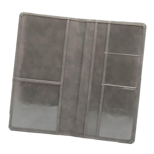 Oshhni Kfz-Versicherungs-Registrierungshalter, Brieftaschen-Etui, PU-, einfacher Herren-/Damen-Autodokumentenhalter für den Führerschein, grau Oshhni Kfz-Versicherungs-Registrierungshalter, Brieftaschen-Etui, PU-, einfacher Herren-/Damen-Autodokumentenhalter für den Führerschein, grau von Oshhni