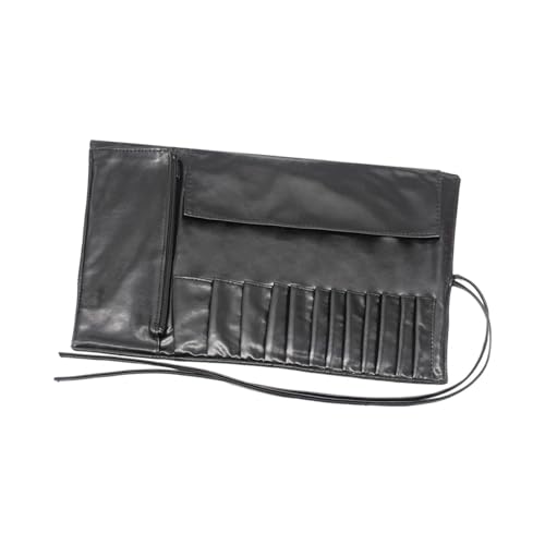 Oshhni Kosmetikkoffer Kosmetiktasche 12 Steckplätze Tragbare Make-up-Handtasche Make-up-Pinsel-Organizer-Tasche von Oshhni