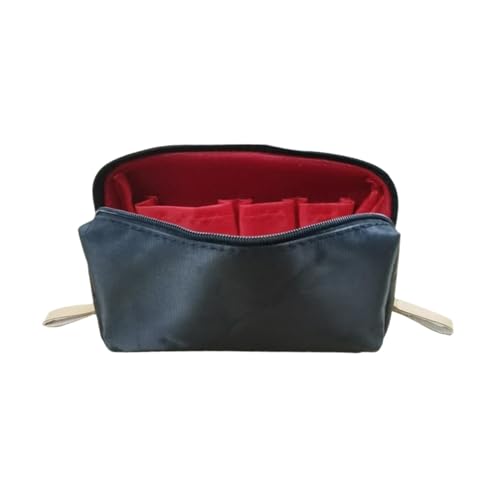 Oshhni Kosmetiktasche Kulturbeutel mit Fach für Make-up-Pinsel Reise-Make-up-Tasche Make-up-Organizer für Kosmetik, Haar-Tools, Mädchen, Rot, klein von Oshhni