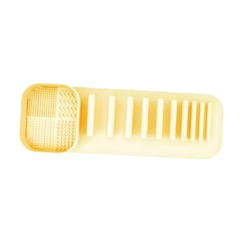 Oshhni Make -up -Pinselhalter Lagernregal Multifunktional sparen Zahnbürsten Organizer Augenbrauenbleistifthalter für Vanity Office, Gelb von Oshhni
