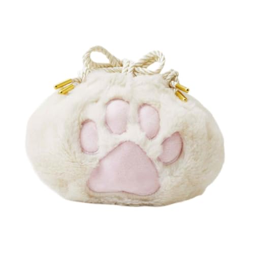 Oshhni Make -up -Taschen -Make -up -Organisator -Toilettenbeutel Plüschbeutel für Mädchen Ladies Mom Familie, Weiß von Oshhni