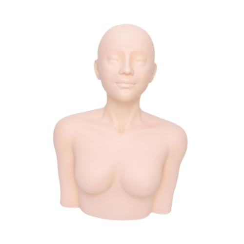 Oshhni Mannequin Kopf mit Schultern Erweiterung Professioneller flexibler Schaufensterpuppen Schulter Büste Kosmetik zur Demonstration Schönheit, Normal von Oshhni