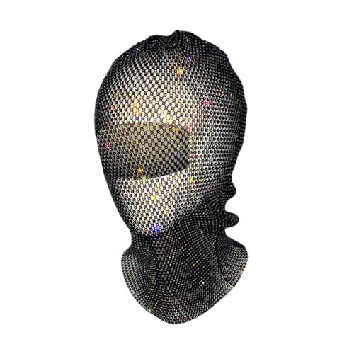 Oshhni Masquerade Mesh Maske Mode Full Face für Musikfestival -Partyzubehör, Schwarz von Oshhni