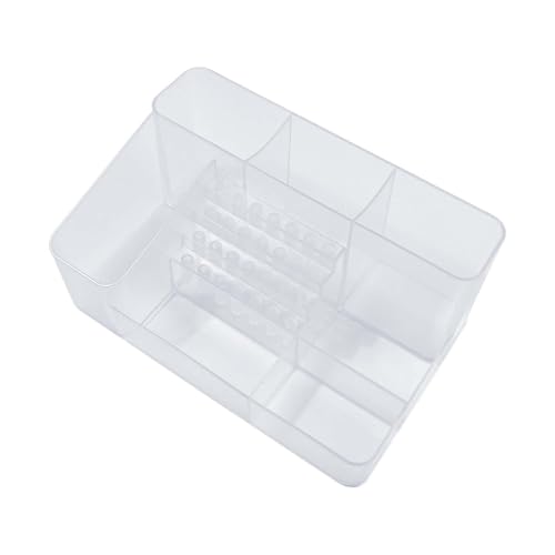 Oshhni Nails Polishing Machine Organizer Bits Storage Box für Start- oder Salon -vielseitige Hülle Leichter 28 Löcher Bohrhalter, Transparent von Oshhni