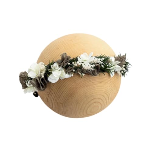 Oshhni Neugeborene Blumenstirnband 0-6 Monate Haarbandgeschenk Verstellbare Fotografie Blumenkrone Kopfbedeckung für Party Geburtstag Säuglinge, Style C von Oshhni