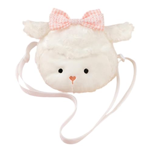 Oshhni Niedliche tierische Crossbody -Tasche weiche verstellbare Umhängetasche zum Einkaufsgeschenk, Lamm von Oshhni