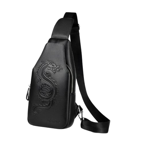 Oshhni PU -Reise-Chest-Tasche Casual Daypack Mehrzweck einfach zu reinigen zu reinigen, die große Kapazität Cross Body Single-Shoulder-Tasche für, Schwarz Oshhni PU -Reise-Chest-Tasche Casual Daypack Mehrzweck einfach zu reinigen zu reinigen, die große Kapazität Cross Body Single-Shoulder-Tasche für, Schwarz von Oshhni