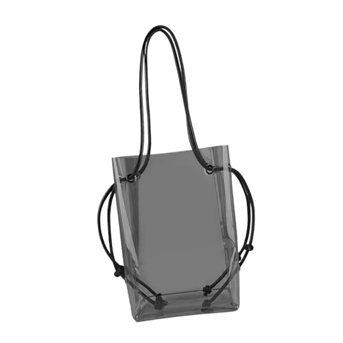 Oshhni PVC-Umhängetasche, Strandtasche, große Einkaufstasche, Kosmetiktasche, Kulturbeutel, Sporttasche für Stadion, Sport, Spiel, Shopping, Konzert, Dunkelgrau Oshhni PVC-Umhängetasche, Strandtasche, große Einkaufstasche, Kosmetiktasche, Kulturbeutel, Sporttasche für Stadion, Sport, Spiel, Shopping, Konzert, Dunkelgrau von Oshhni