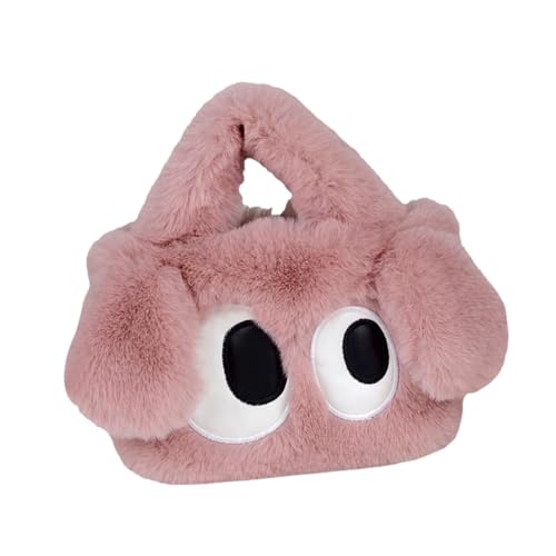 Oshhni Pelzige Einkaufstasche Freizeit Cartoon Hund süße Tasche Crossbody Body Birthday Geschenk, Rosa von Oshhni