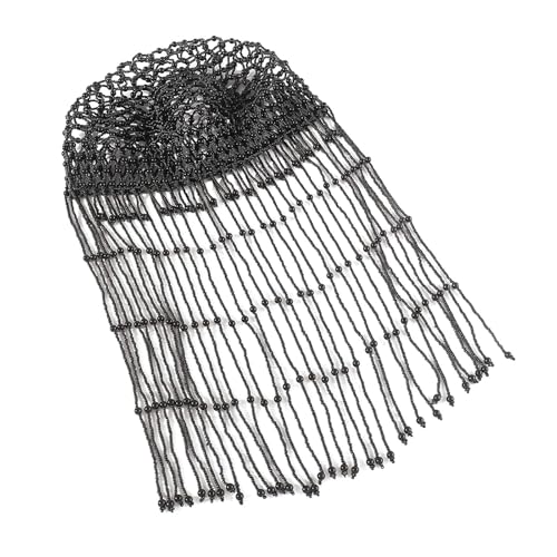 Oshhni Quaste Perle Kopfschmuck Party Haarschmuck für Hochzeit Dusche Nachtclub Cosplay, Schwarz von Oshhni