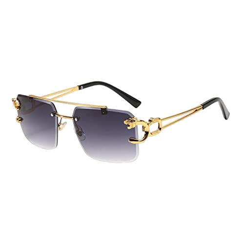 Oshhni Randlose Sonnenbrille, rechteckig, rahmenlose Brille, Brillen, Sommer, trendige Sonnenbrille für Reisen, Frauen, Männer, Strandurlaub, Party, GRAU Oshhni Randlose Sonnenbrille, rechteckig, rahmenlose Brille, Brillen, Sommer, trendige Sonnenbrille für Reisen, Frauen, Männer, Strandurlaub, Party, GRAU von Oshhni