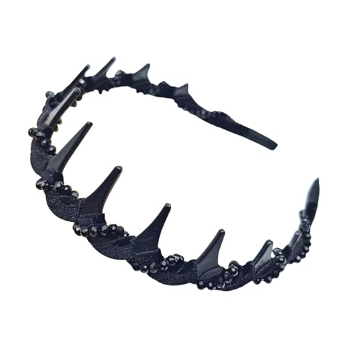 Oshhni Stirnband-Dekoration, mühelose Mode mit Zähnen, Haarreif für Geschenke, Schwarz von Oshhni