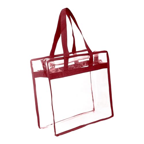 Oshhni Transparente Kosmetiktasche, Make-up-Tasche, Reise-Kulturtasche für den Pendelverkehr im Freien, Rot Oshhni Transparente Kosmetiktasche, Make-up-Tasche, Reise-Kulturtasche für den Pendelverkehr im Freien, Rot von Oshhni