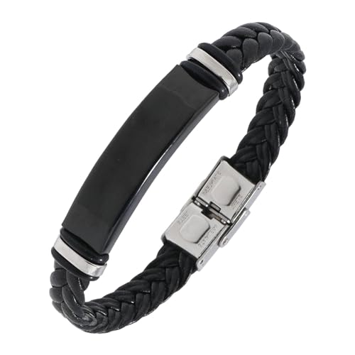 Oshhni Valentinstag-Armband, Bettelarmband, geflochtenes Armband, Schmuck, Paar-Armband für Vatertag, Geburtstag, Geschenke, Freund, Schwarz Schwarz von Oshhni