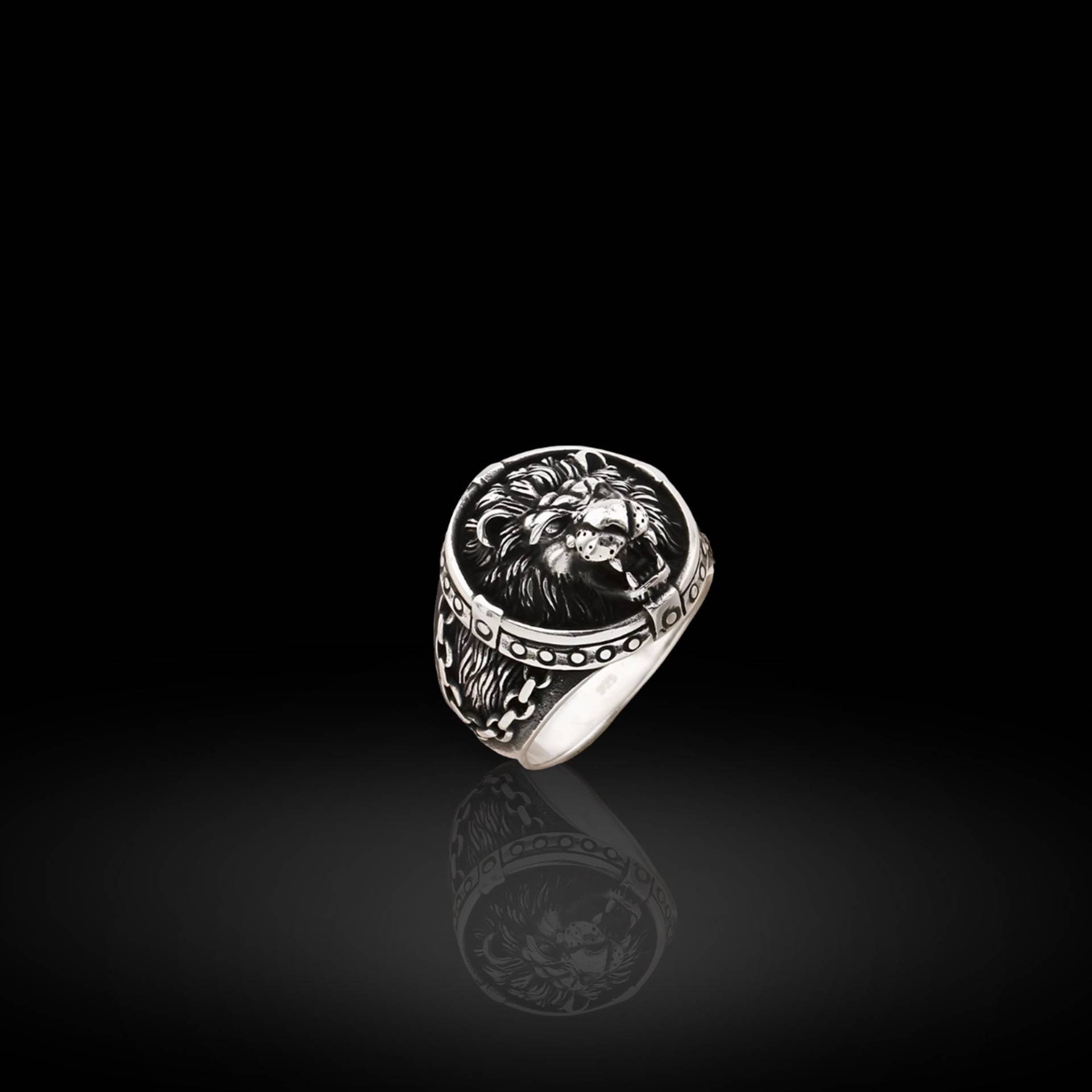 Roaring Lion Siegelring, 3D Löwe Silber Ring Für Männer, Sterling König Der Löwen Ring, Symbol Herrenring, Geschenk Ihn, Tier von OsirisJewelry