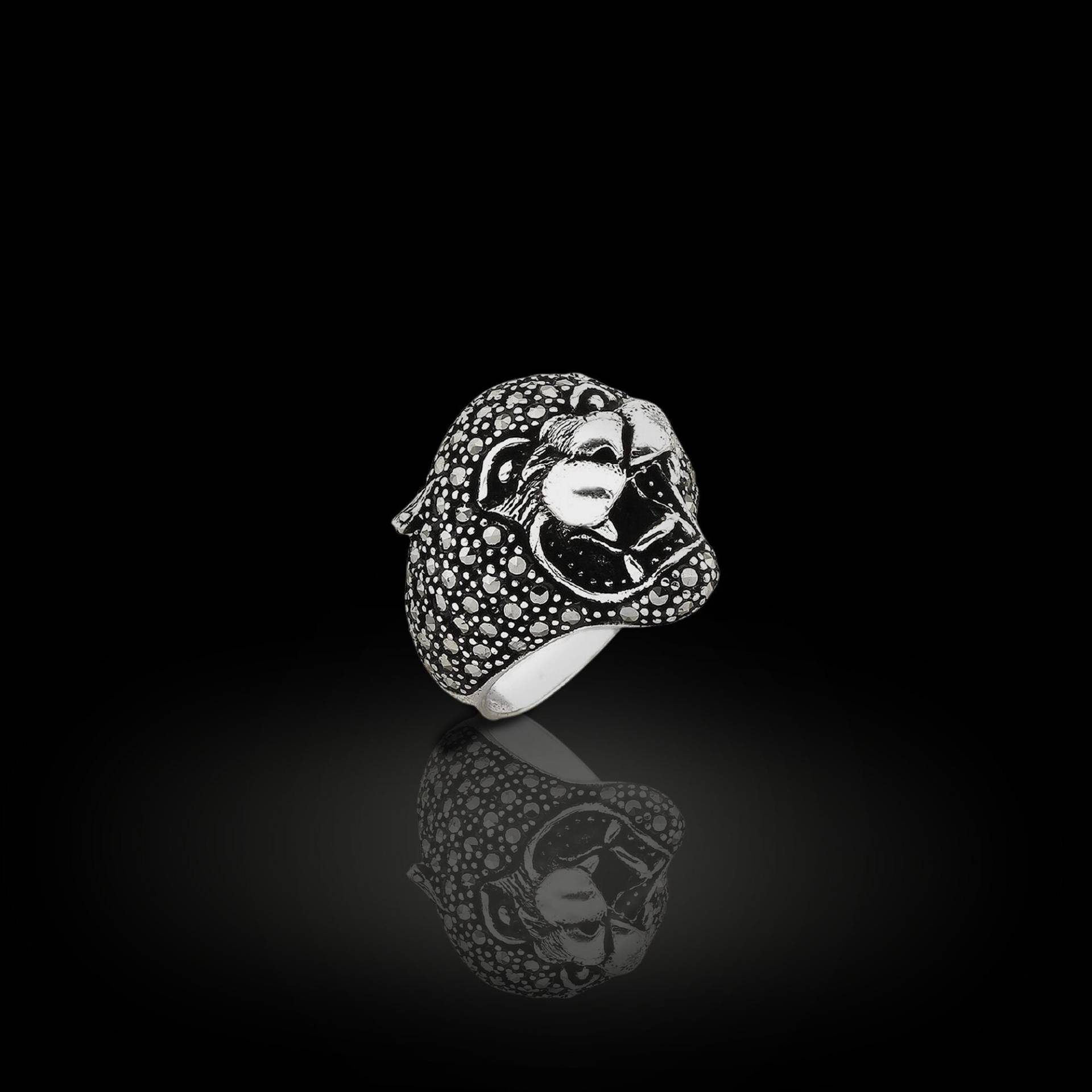 Silber Tiger Ring Für Männer, Einzigartige Tier 3D Glänzenden Herrenring, Ring, Wildtier Gothic Ringe Geschenk Ihn von OsirisJewelry