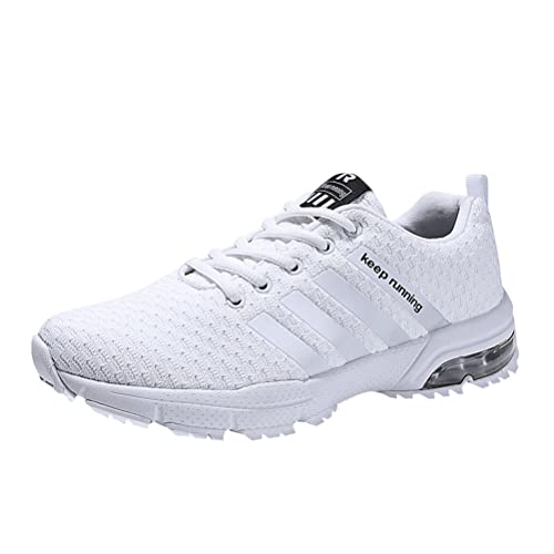 Ositree Laufschuhe Damen Air Herren Sneaker Turnschuhe Stoßdämpfend Athletik Atmungsaktiv Bequem Sportschuhe Leichtes Gehen Flach Freizeitschuhe Stilvolle Outdoor Gym Basketball von Ositree