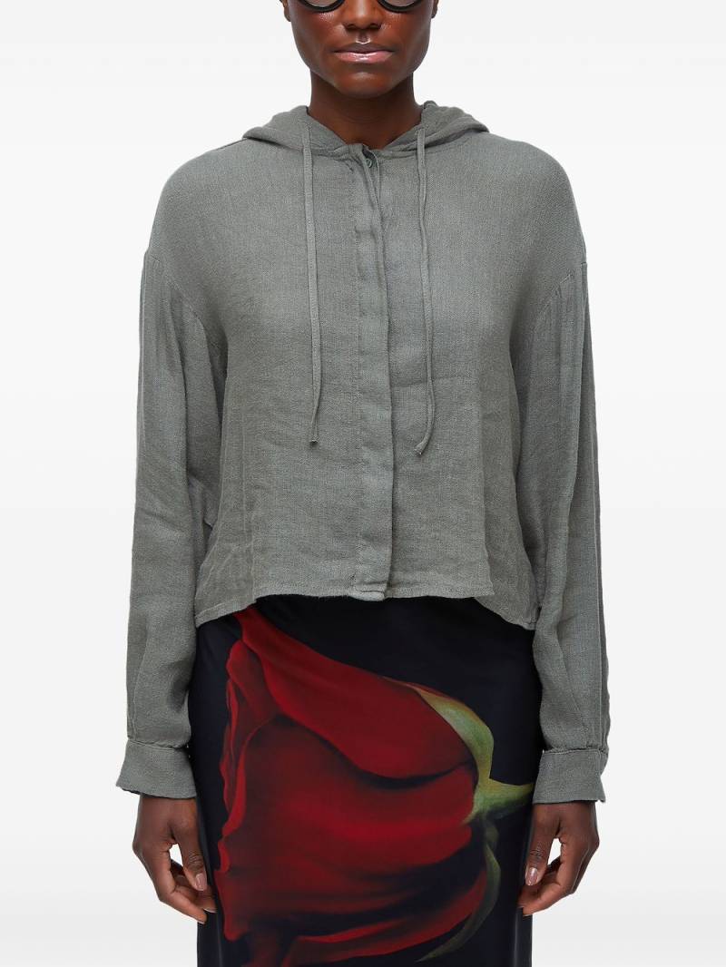 Osklen Cropped-Jacke mit Kapuze - Grün von Osklen