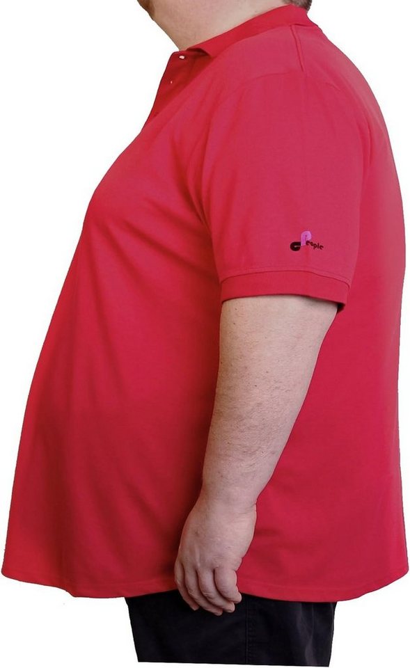 Oslo MasterLine Oversize-Shirt Polo Shirt kurzarm atmungsaktiv Übergröße Universalgröße 6 XL bis 8 XL People Clothes 8 XL Universalgröße exta lang Farbe rot von Oslo MasterLine
