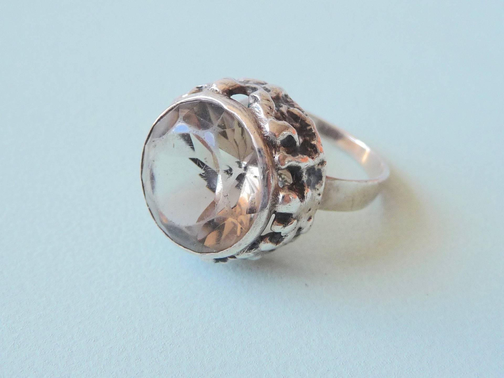 Finnland. Ring Aus Silber Und Rauchquarz. Jahrgang von OsmanieJewelry